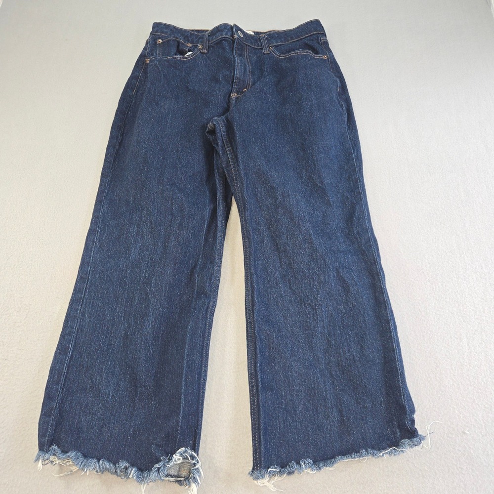 Abercrombie & Fitch 90s Relaxed Jeans Womens 31 Short Dark Wash Curve Love Raw